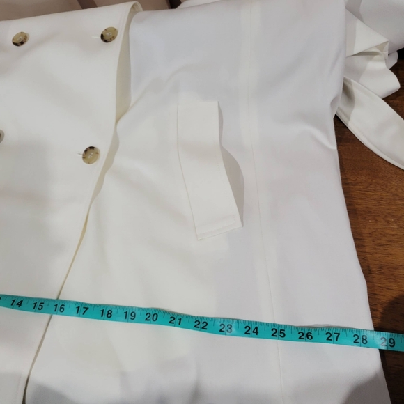 J Crew Trench coat in wool blend Size 16 NWT Cream - Picture 12 of 12